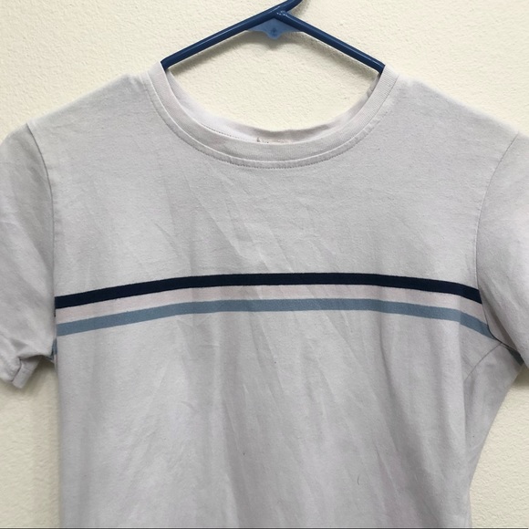 Brandy White Top with Pink and Blue Stripes - Picture 3 of 5